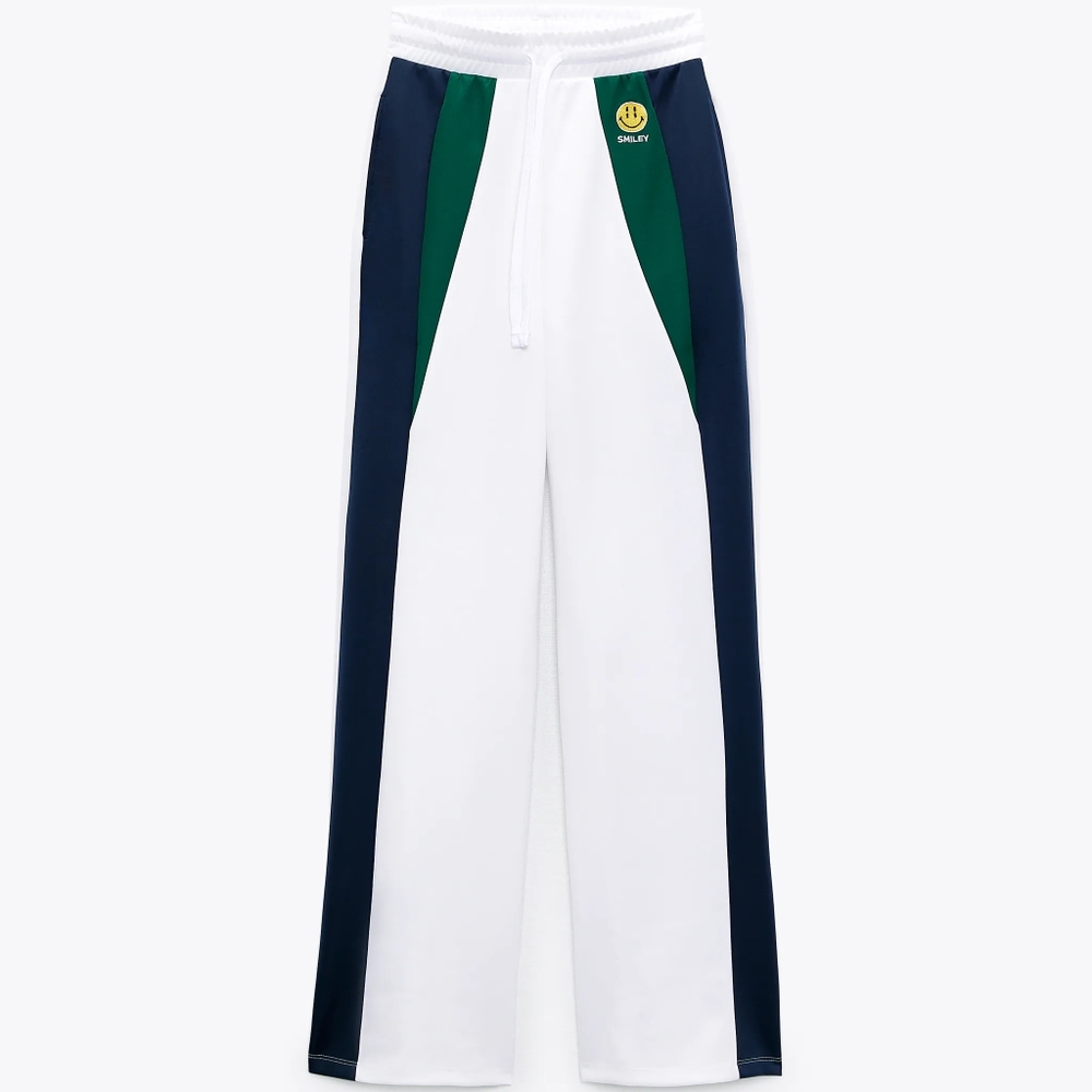 Zara Smiley happy collection wide-leg pants